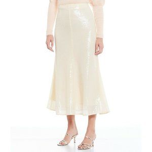 Keepsake Ivory Sequin Midi Skirt